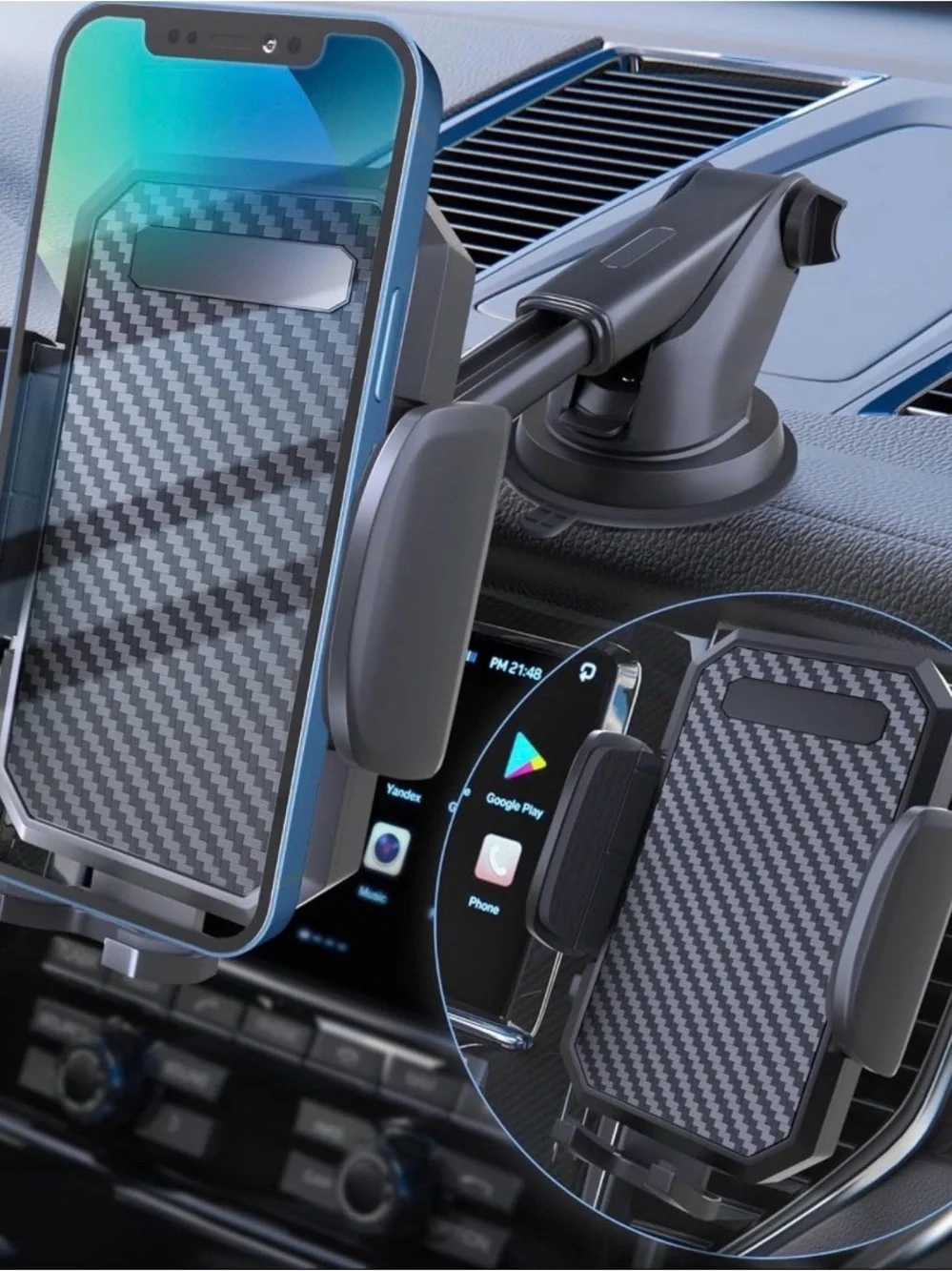 Universal Car Phone Mount Holder - Black